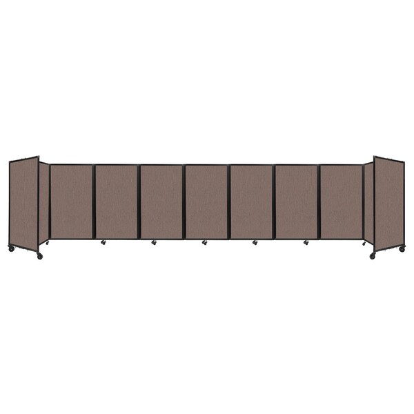 Room Divider 360 Folding Portable Partition 25' x 5' Latte Fabric
